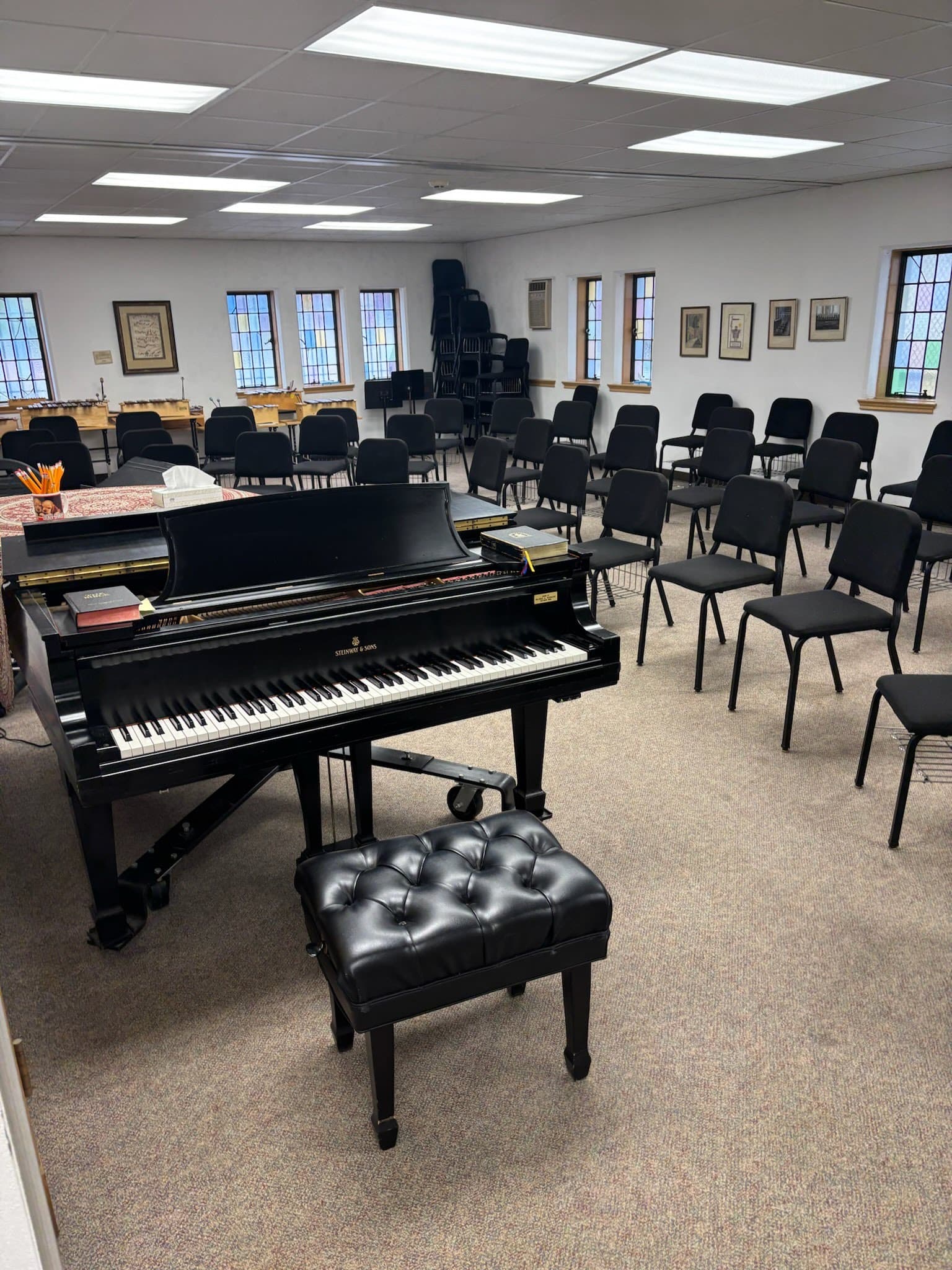 Clean institutional gathering room maintained by Horton Enterprise